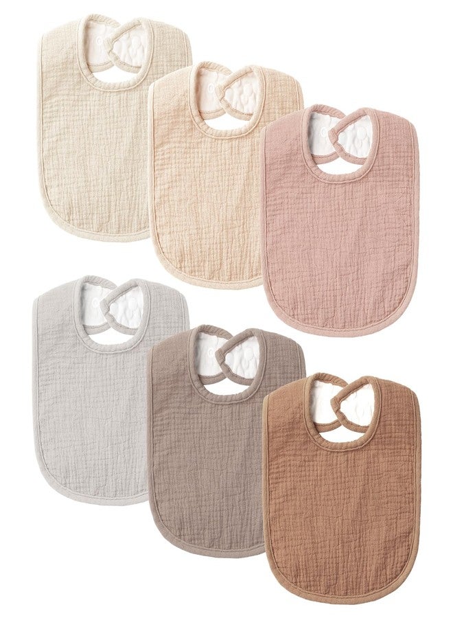 POIKSHARK Muslin Baby Bibs for Unisex Boys Girls, Soft Cotton Baby Drool Bibs, Drooling and Teething Bibs for Infant, Newborn - Image 1